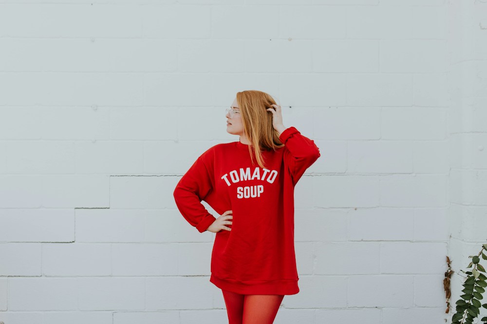 The sweatshirt does the talking